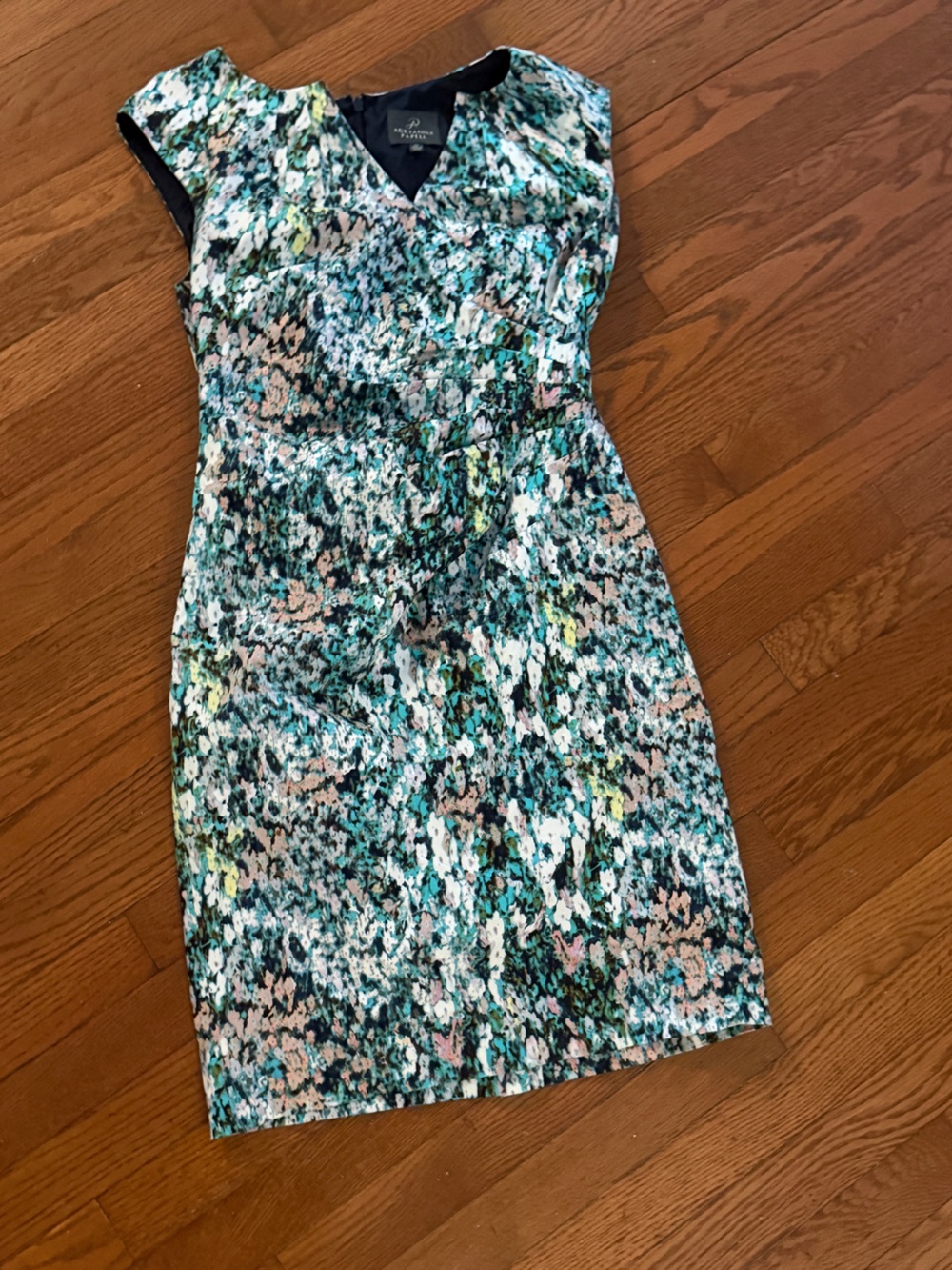Adrianna Papell Multi-Color Floral Sheath Dress Size 6P